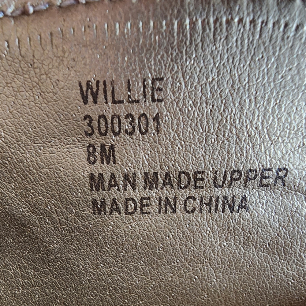 Rampage Willie Metallic Western Cowboy Boots, Size 8 - Picture 6 of 9